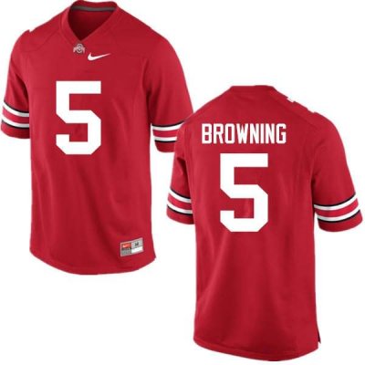 NCAA Ohio State Buckeyes Men's #5 Baron Browning Red Nike Football College Jersey CNM5645XD